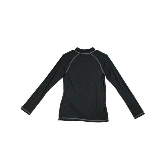 REI Base Layer Kids XL (18) Black Long Sleeves Raglan 1/4 Zip Pullover Stretchy - Picture 2 of 8